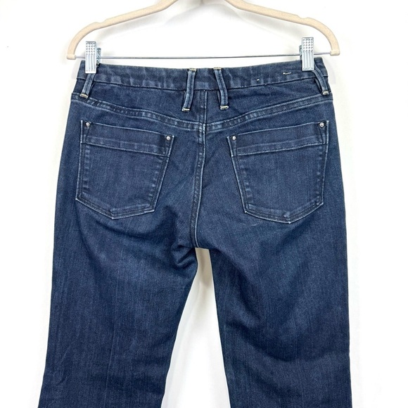 Banana Republic Flare Jeans Dark Wash Low Rise Wide Leg Women’s Sz 4 Y2K Hipster - Picture 5 of 12